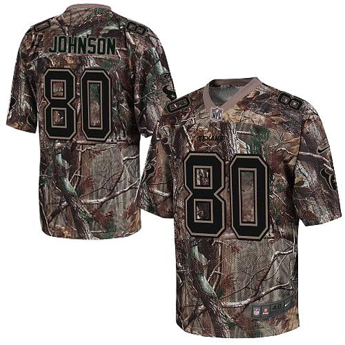  Texans #80 Andre Johnson Camo Men's Stitched NFL Realtree Elite Jersey
