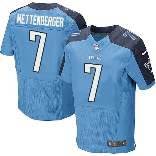  Titans #7 Zach Mettenberger Light Blue Team Color Men's Stitched NFL Elite Jersey