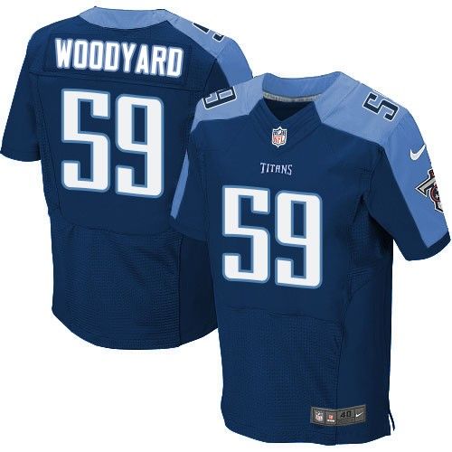  Titans #59 Wesley Woodyard Navy Blue Alternate Men's Stitched NFL Elite Jersey
