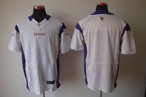  Vikings Blank White Men's Stitched NFL Elite Jersey