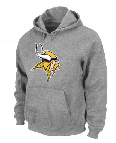 Minnesota Vikings Logo Pullover Hoodie Grey