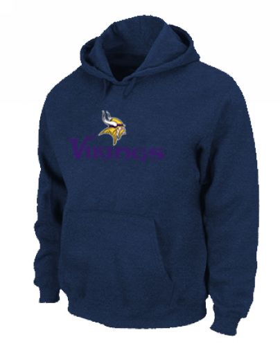 Minnesota Vikings Authentic Logo Pullover Hoodie Dark Blue