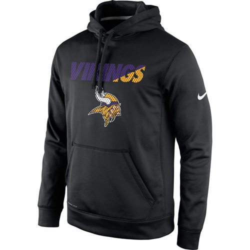 Minnesota Vikings  Kick Off Staff Performance Pullover Hoodie Black