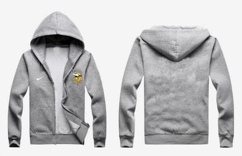  Minnesota Vikings Authentic Logo Hoodie Grey