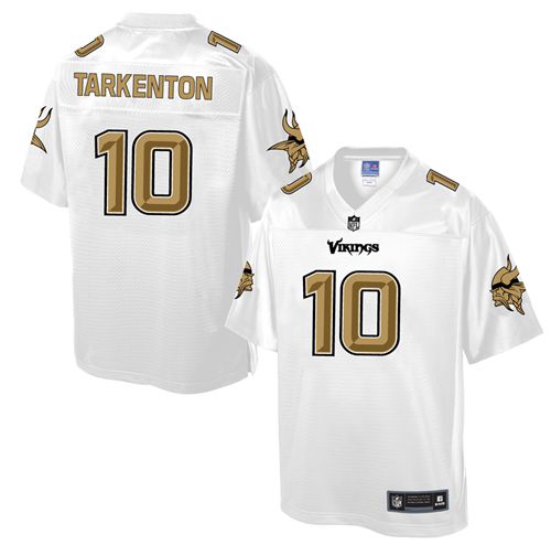  Vikings #10 Fran Tarkenton White Men's NFL Pro Line Fashion Game Jersey