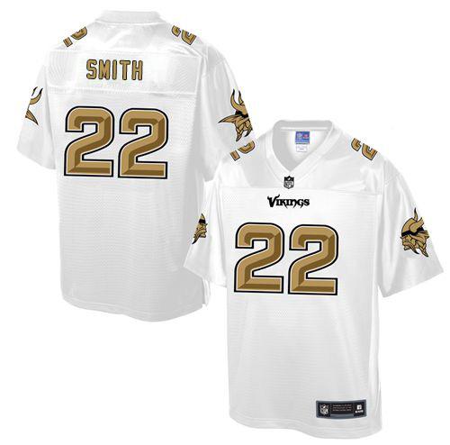  Vikings #22 Harrison Smith White Men's NFL Pro Line Fashion Game Jersey