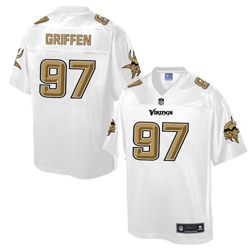  Vikings #97 Everson Griffen White Men's NFL Pro Line Fashion Game Jersey