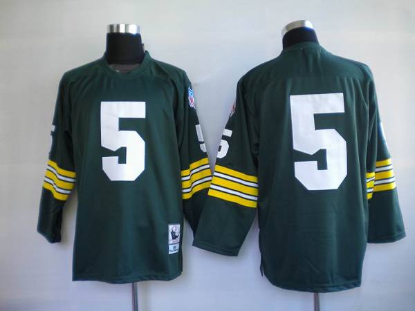 Mitchell & Ness Packers #5 Paul Hornung Green Stitched Throwback NFL Jersey