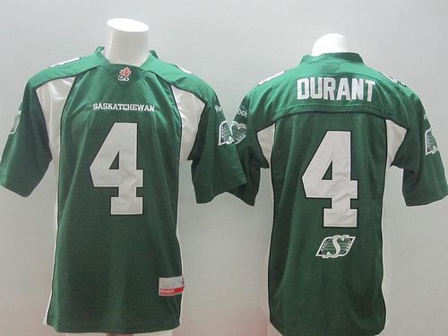 Roughriders #4 Darian Durant Green Stitched CFL Jersey