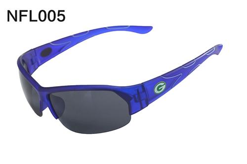 Green Bay Packers Logo Sport Rim Polarized Sunglasses Blue