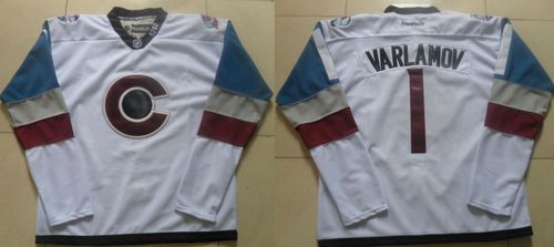 Avalanche #1 Semyon Varlamov White 2016 Stadium Series Stitched NHL Jersey