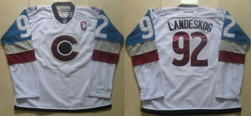 Avalanche #92 Gabriel Landeskog White 2016 Stadium Series Stitched NHL Jersey