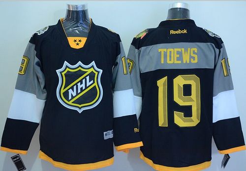 Blackhawks #19 Jonathan Toews Black 2016 All Star Stitched NHL Jersey