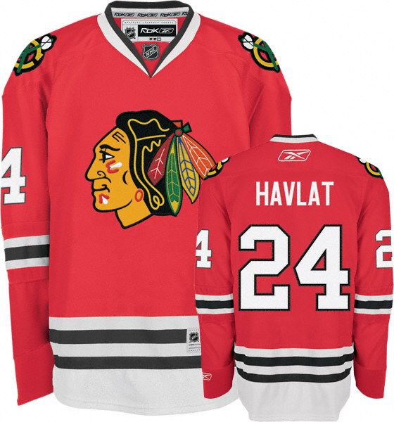 Blackhawks #24 Martin Havlat Stitched Red NHL Jersey
