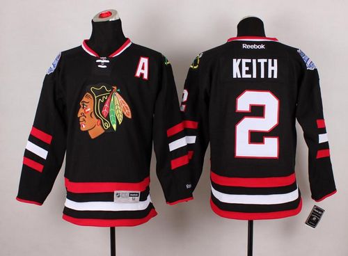 Blackhawks #2 Duncan Keith Black 2014 Stadium Series Stitched NHL Jersey