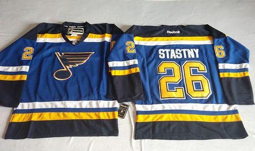 Blues #26 Paul Stastny Light Blue Home Stitched NHL Jersey