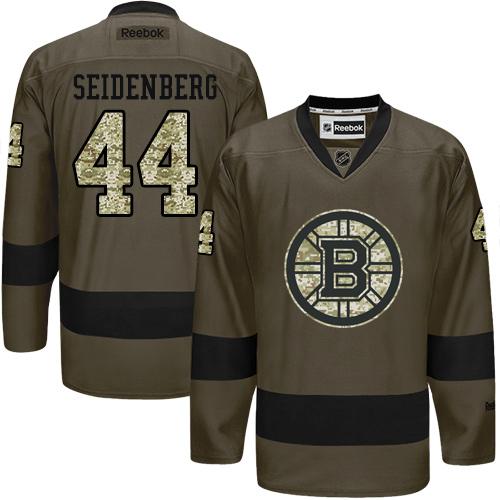 Bruins #44 Dennis Seidenberg Green Salute to Service Stitched NHL Jersey