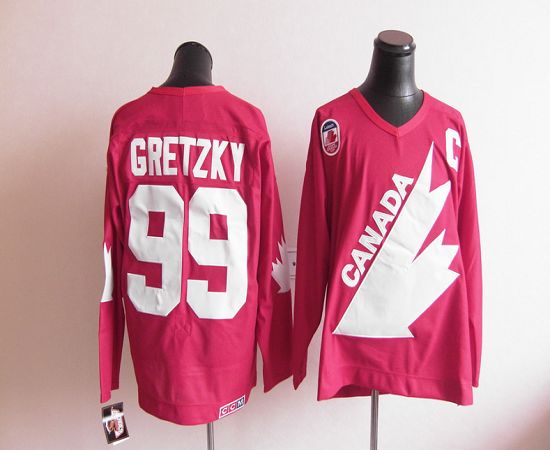 Olympic 1991 CA. #99 Wayne Gretzky Red CCM Throwback Stitched NHL Jersey