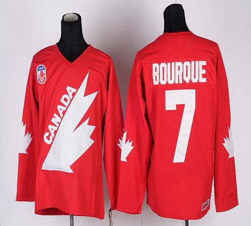 Team Canada 1991 Olympic #7 Ray Bourque Red CCM Throwback Stitched NHL Jersey