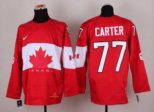 Olympic 2014 CA. #77 Jeff Carter Red Stitched NHL Jersey