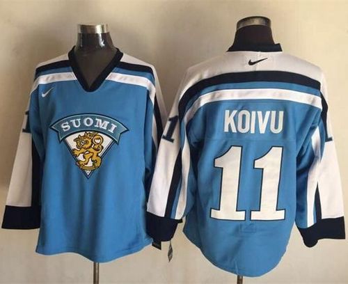 Canadiens #11 Saku Koivu Light Blue  Throwback Stitched NHL Jersey