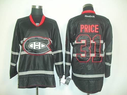 Canadiens #31 Carey Price Black Ice Stitched NHL Jersey