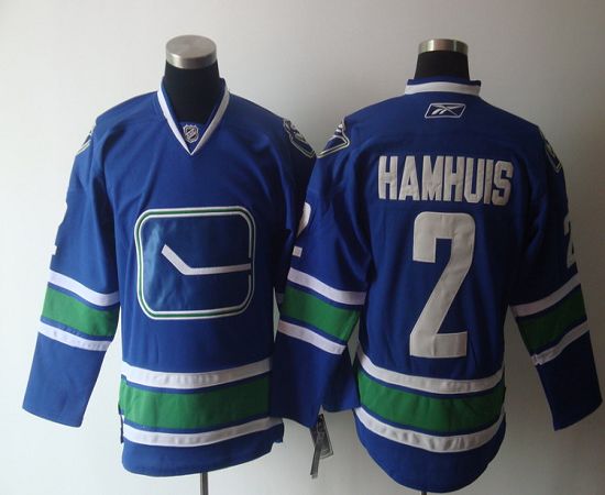 Canucks #2 Hamhuis Blue Third Stitched NHL Jersey