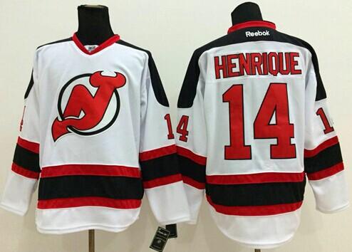Devils #14 Adam Henrique White Stitched NHL Jersey