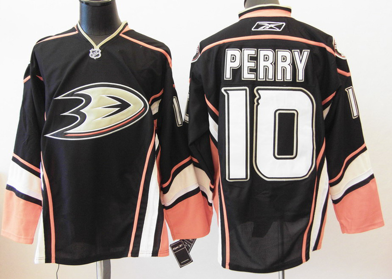 Ducks #10 Corey Perry Stitched Black Third NHL Jersey