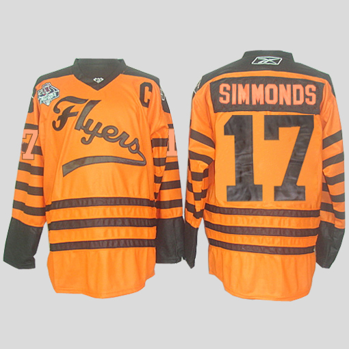 Flyers #17 Wayne Simmonds Orange 2012 Winter Classic Stitched NHL Jersey