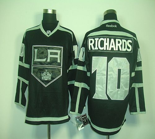 Kings #10 Mike Richards Black Ice Stitched NHL Jersey