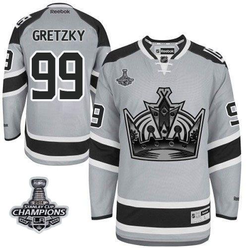 Kings #99 Wayne Gretzky Grey 2014 Stadium Series Stanley Cup Champions Stitched NHL Jersey