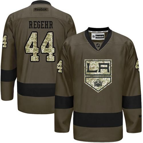 Kings #44 Robyn Regehr Green Salute to Service Stitched NHL Jersey