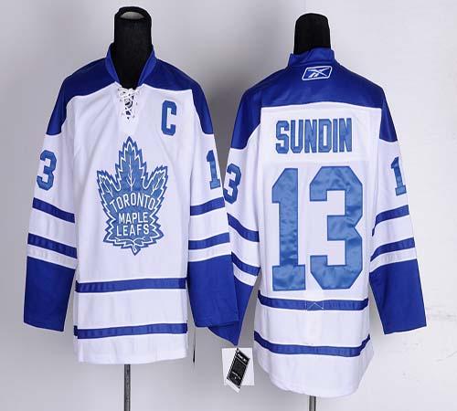 Maple Leafs #13 Mats Sundin White Third Stitched NHL Jersey