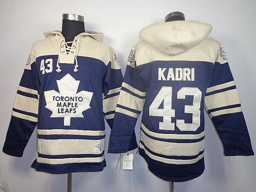 Maple Leafs #43 Nazem Kadri Blue Sawyer Hooded Sweatshirt Stitched NHL Jersey