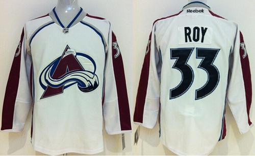 Avalanche #33 Patrick Roy White Stitched Youth NHL Jersey