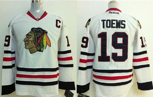 Blackhawks #19 Jonathan Toews Stitched  White Youth NHL Jersey