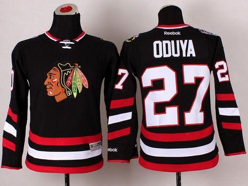 Blackhawks #27 Johnny Oduya Black 2014 Stadium Series Stitched Youth NHL Jersey