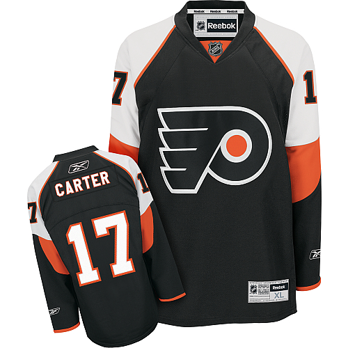 Flyers #17 Jeff Carter Stitched Black Youth NHL Jersey