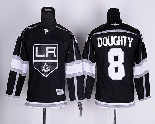 Kings #8 Drew Doughty Black Home Stitched Youth NHL Jersey