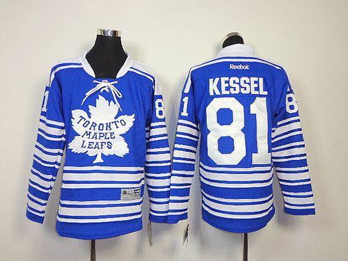 Maple Leafs #81 Phil Kessel Blue 2014 Winter Classic Stitched Youth NHL Jersey