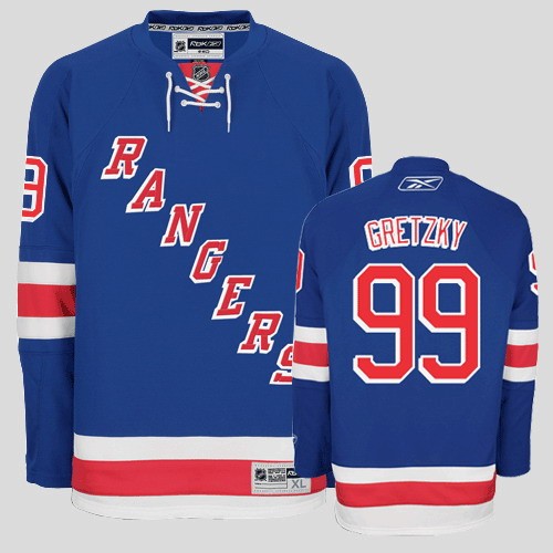 Rangers #99 Wayne Gretzky Stitched Blue Youth NHL Jersey