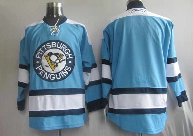 Penguins Blank Blue Stitched NHL Jersey