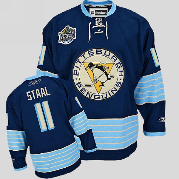 Penguins #11 Jordan Staal Stitched Dark Blue 2011 Winter Classic Vintage NHL Jersey