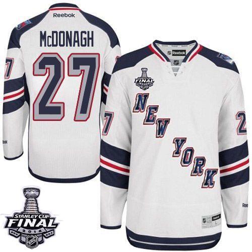 Rangers #27 Ryan McDonagh White 2014 Stadium Series With Stanley Cup Finals Stitched NHL Jersey