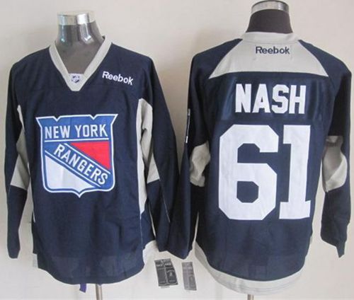 Rangers #61 Rick Nash Navy Blue Practice Stitched NHL Jersey