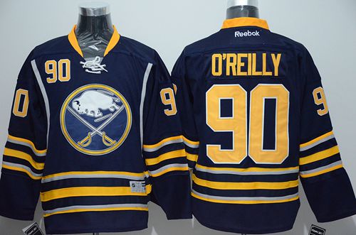 Sabres #90 Ryan O'Reilly Navy Blue Home Stitched NHL Jersey