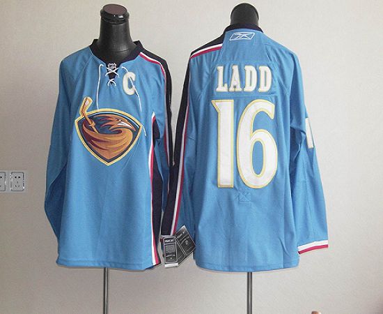 Thrashers #16 Ladd Stitched Blue NHL Jersey