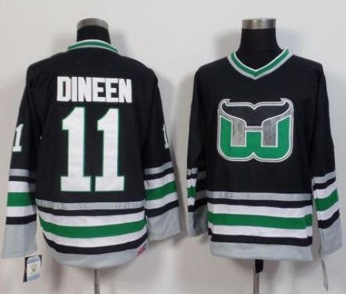Whalers #11 Kevin Dineen Black CCM Throwback Stitched NHL Jersey