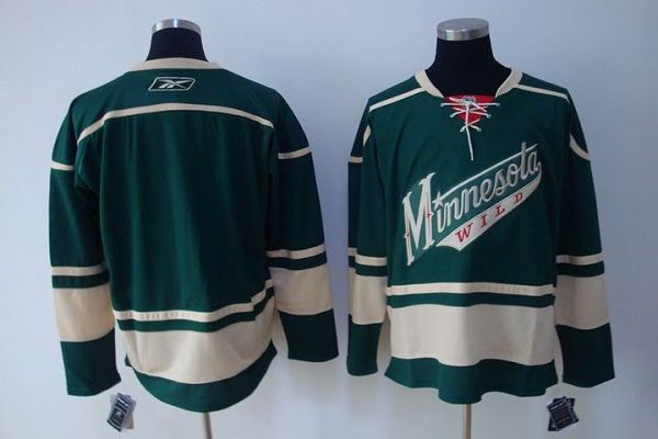 Wild Blank Stitched Green NHL Jersey